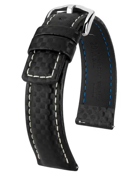 Řemínek Hirsch Carbon - černý