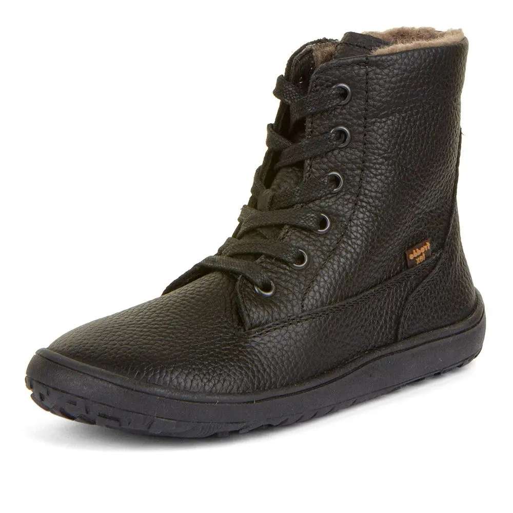 Dětské zimní barefoot boty TEX LACES Black, Froddo, G3160236, černá - 32