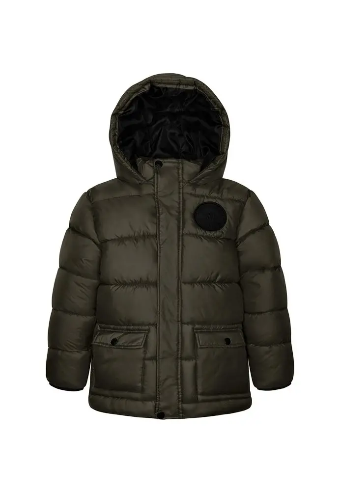 Kabát chlapecký nylonvý Puffa, Minoti, 11COAT 10, khaki -