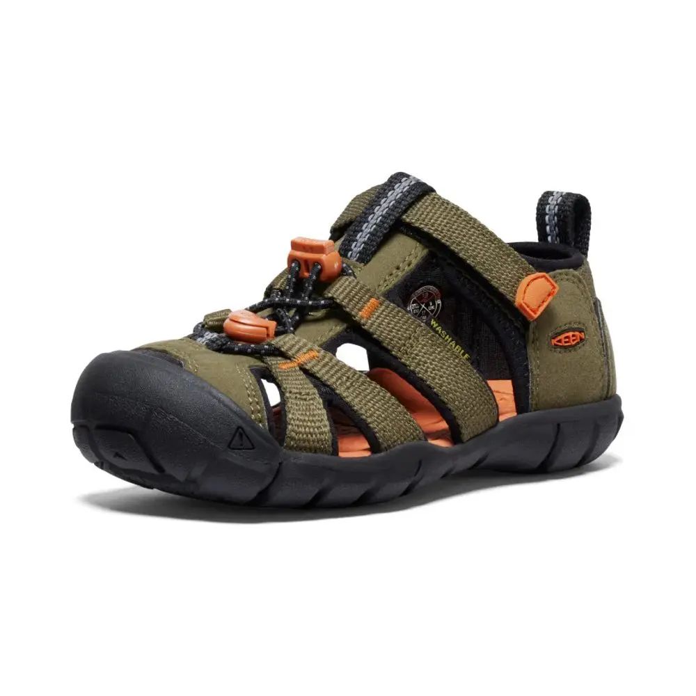 Dětské sandály Keen Seacamp II CNX children dark olive/gold flame Velikost: 30