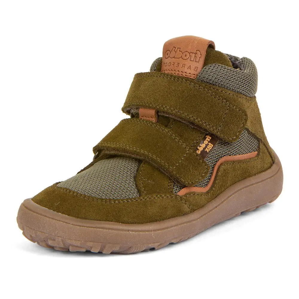 Chlapecké barefoot boty TEX AUTUMN Olive Froddo G3110254-2- zelená -