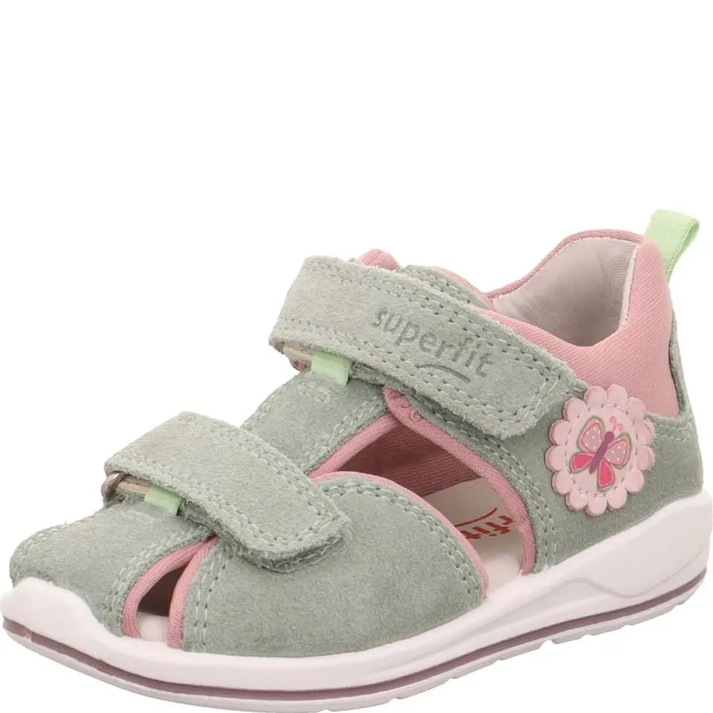 Dívčí sandály BOOMERANG Light Green/Pink Superfit 1-000866-7500 světle zelená -