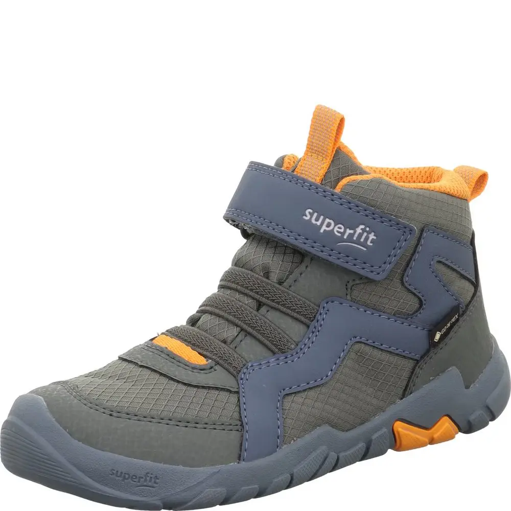 Dětská celoroční barefit obuv Superfit TRACE GTX Green/Orange 1-006034-7010 -