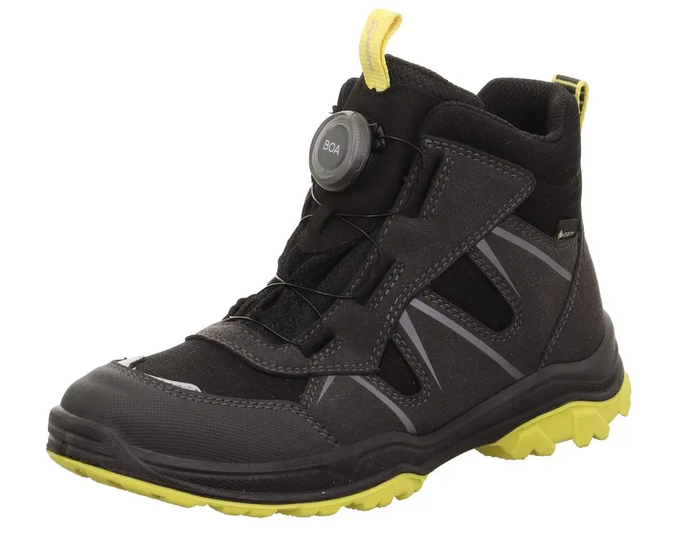 Chlapecké celoroční boty JUPITER Grey/Yellow Gore-Tex BOA, Superfit,1-000076-2000 -