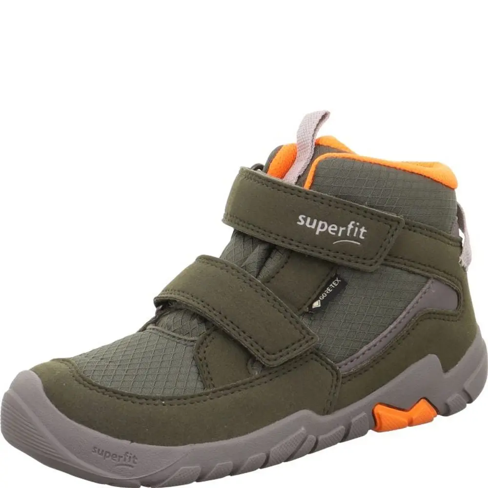 Dětské celoroční tenisky Superfit barefit TRACE GTX Green/Orange 1-006042-7000 -