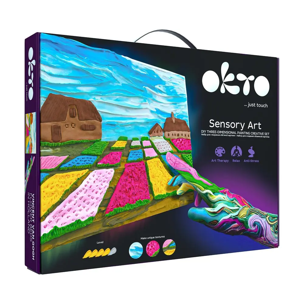 OKTO SENSOTY ART výtvarná sada ”Květinové záhony v Holandsku” 30x40 cm, Wiky, W034369