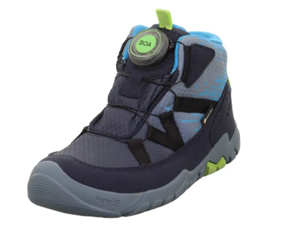 Chlapecké celoroční barefit boty TRACE Blue/ Light Green GTX Superfit 1-006040-8010 -