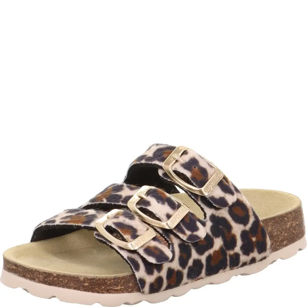 Dívčí korkové pantofle FOOTBAD Beige/Multicolored Superfit 1-800113-4000 -