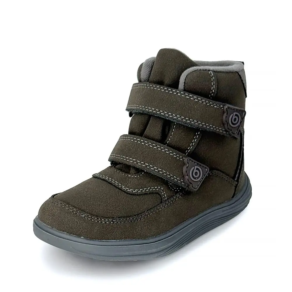 Dětské celoroční barefoot boty Bugga KIVO Dark Brown B00199-23