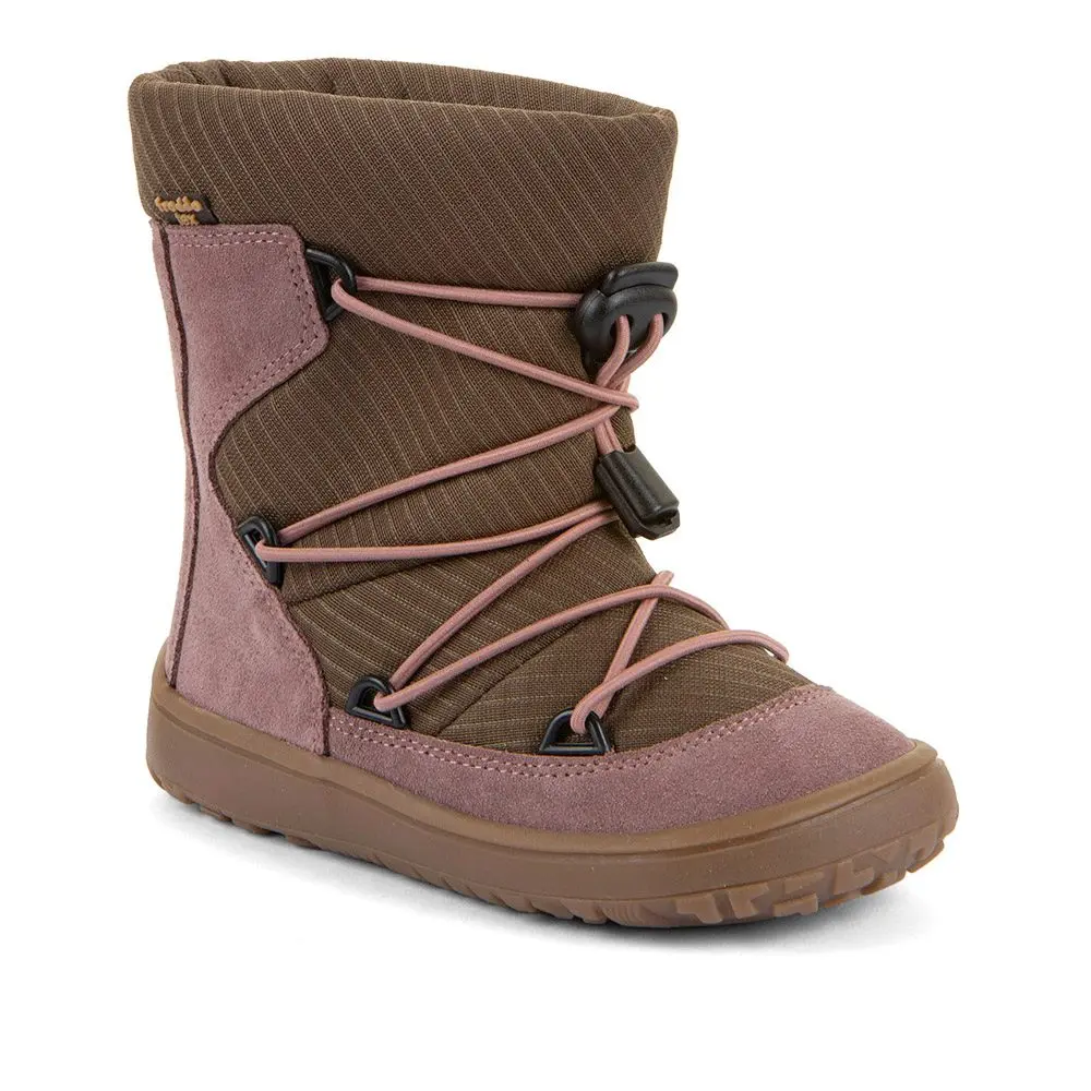 Dívčí zimní barefoot boty TEX TRACK WOOL Dark Pink Froddo G3160251-15 -