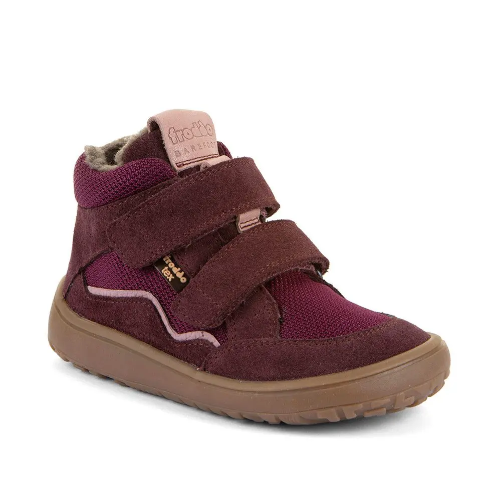 Dívčí zimní barefoot boty TEX WOOL Bordeaux Froddo G3110266-36W