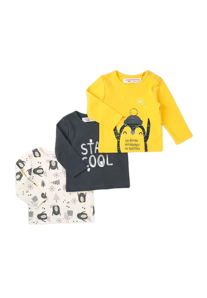 Tričko kojenecké 3pack, Minoti, Hug 8, kluk