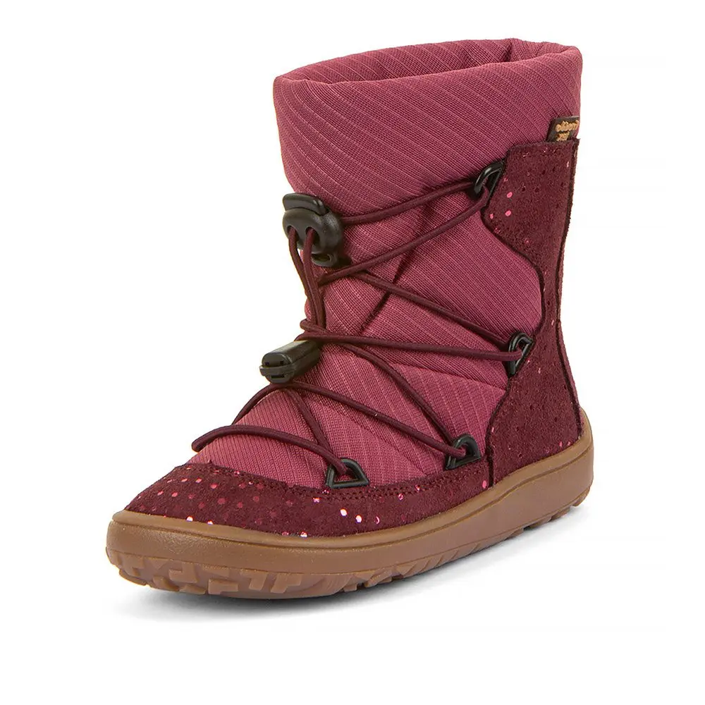 Dívčí zimní barefoot boty TEX TRACK WOOL Bordeaux+ G3160251-7 -