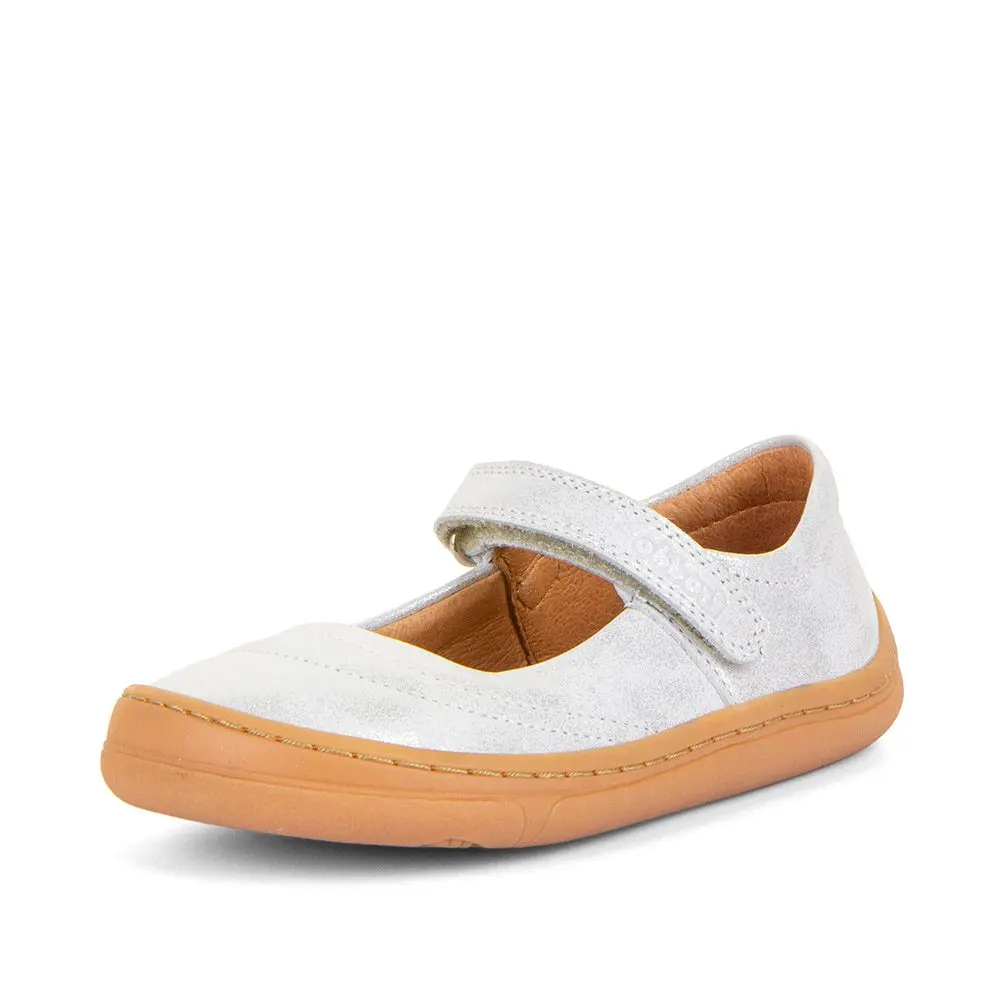 Dívčí barefoot baleríny MARY J Silver Froddo G3140184-6 stříbrná -