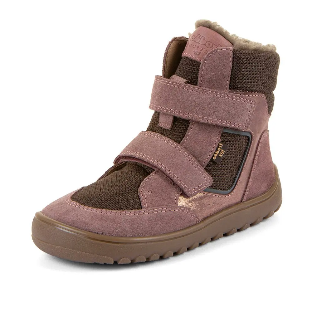 Dívčí zimní barefoot boty UP HILL WOOL Dark Pink Froddo G3160262-10 - 36