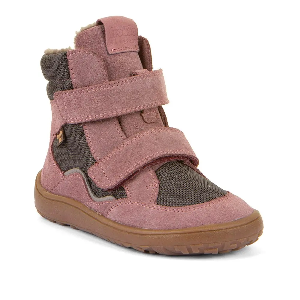 Dívčí zimní barefoot boty TEX WINTER Gray/Pink Froddo G3160247-13 - 28