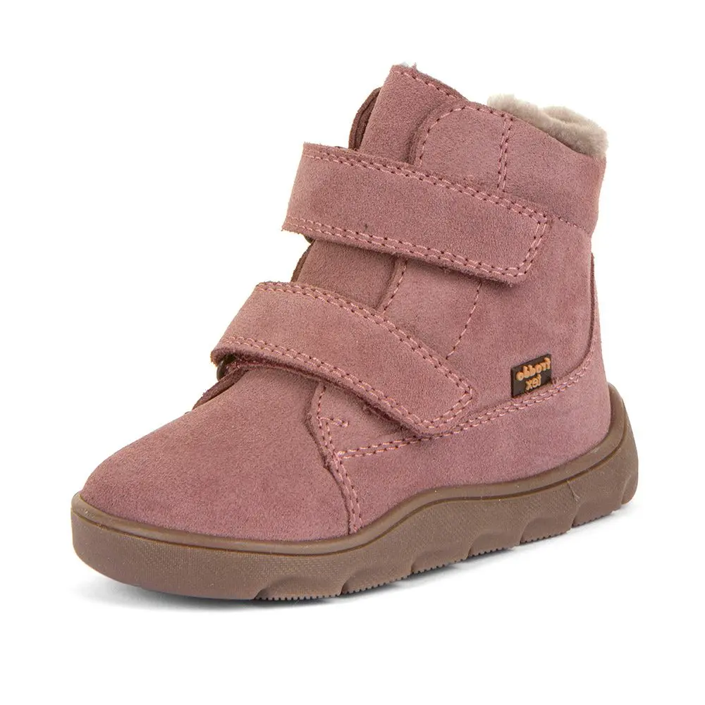 Dívčí zimní barefoot boty ZERU TEX FURRY Dark pink, Froddo, G2110149-6, růžová -