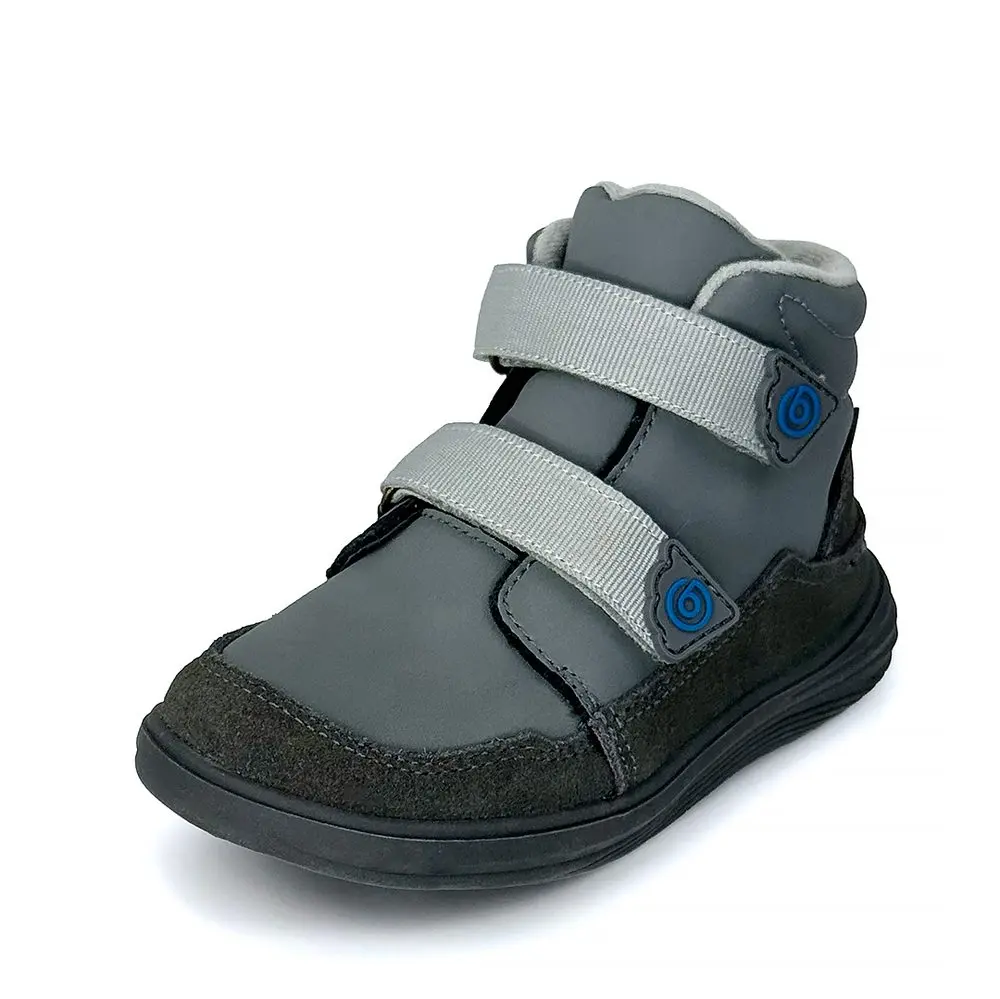 Dětské celoroční barefoot boty Bugga NUVA Dark Grey B00198-09