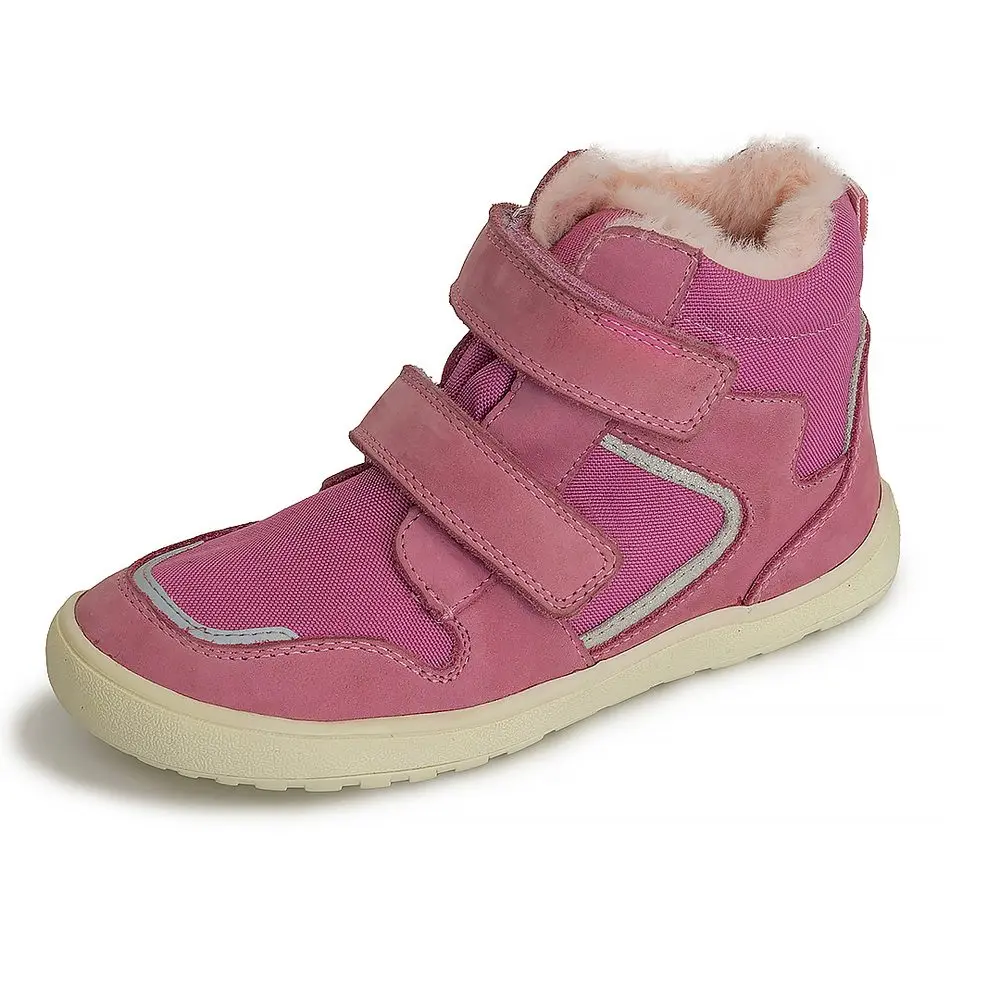 Dívčí zimní barefoot boty DAXI PINK, Protetika, růžová -