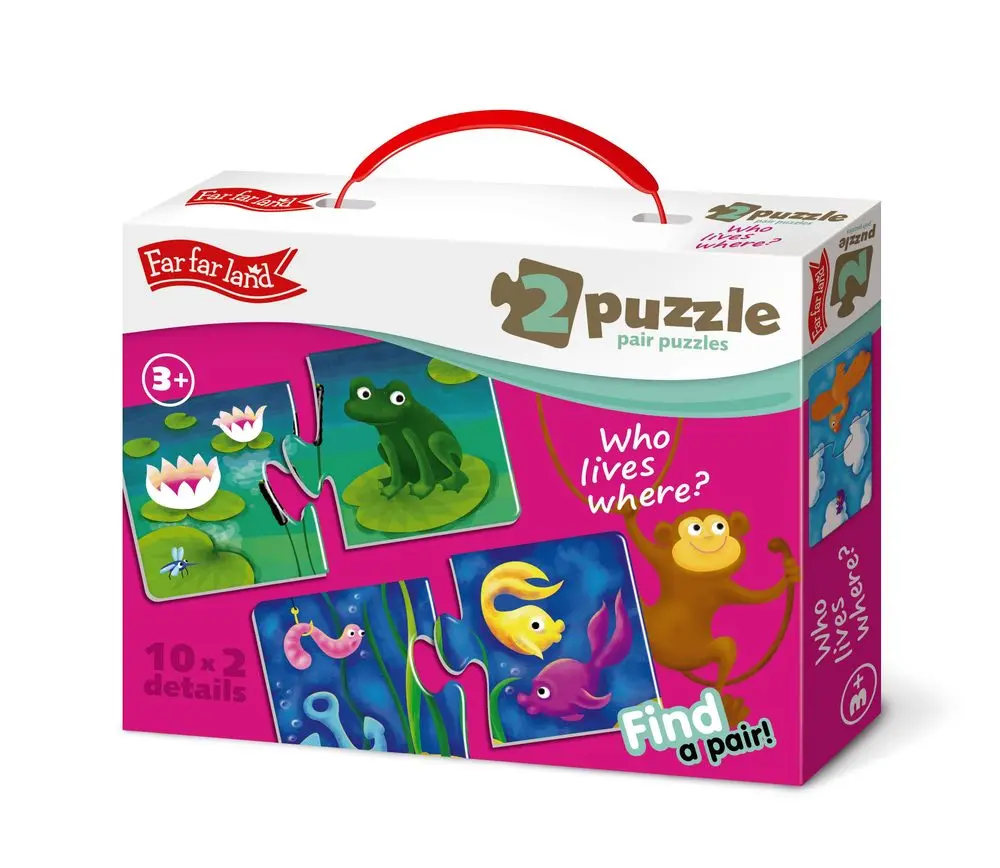 Far Far Land Puzzle párovací domečky zvířat, Far Far Land, W022264