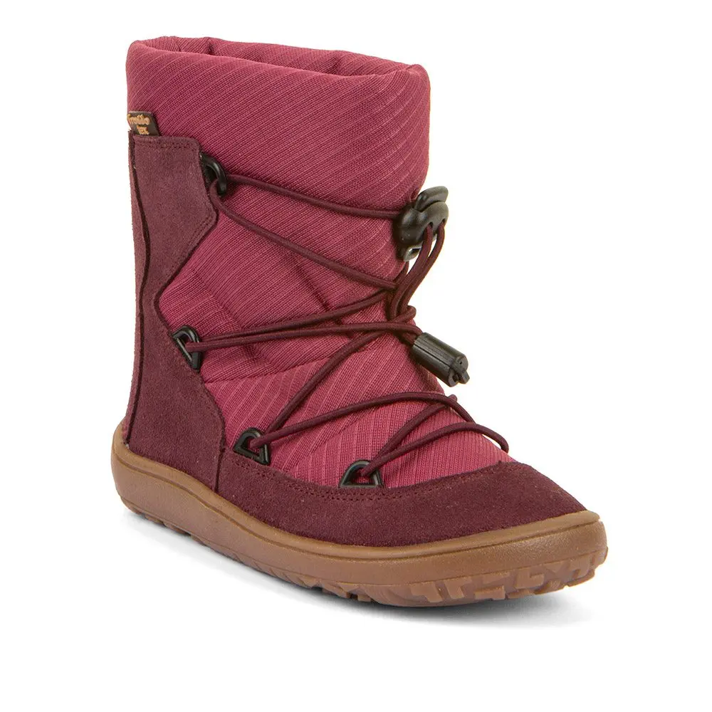 Dívčí zimní barefoot boty TEX TRACK WOOL Bordeaux Froddo G3160251-6 - 32