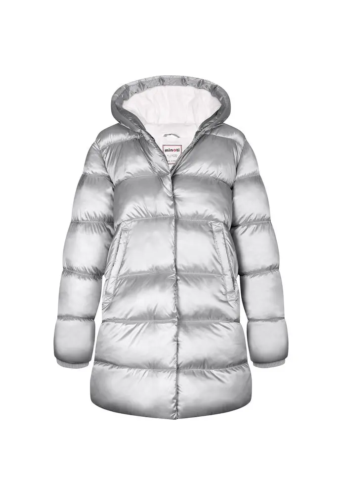 Kabát dívčí nylonový Puffa podšitý microfleecem, Minoti, 12COAT 3, holka -