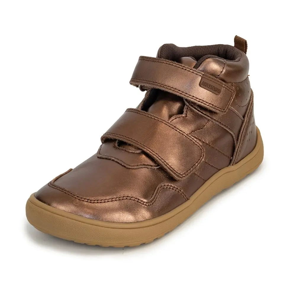 Dívčí celoroční boty Barefoot TIRA BROWN, Protetika, hnědá -