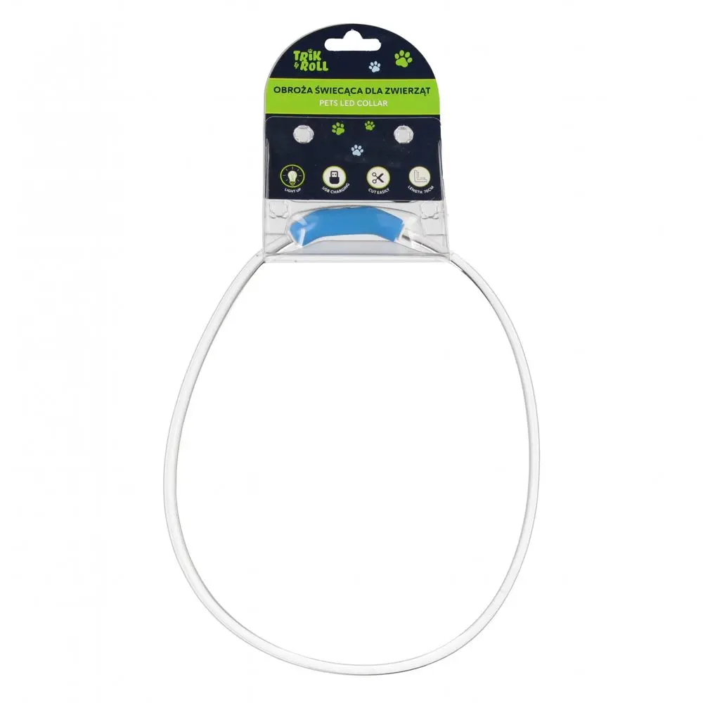 Obojek pro mazlíčky svítící LED USB 70 cm, Wiky, W061406