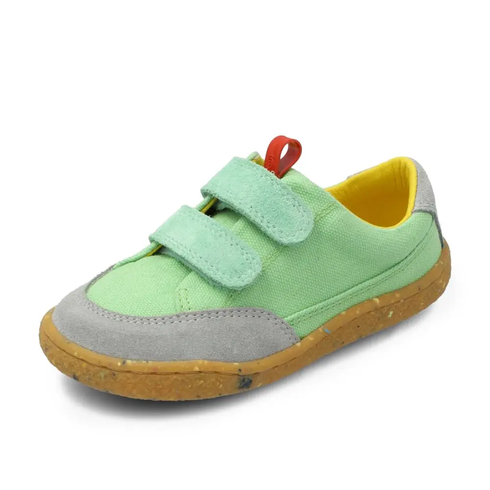 Barefoot dětské tenisky GROUNDIES AMSTERDAM LIGHT GREEN, zelená