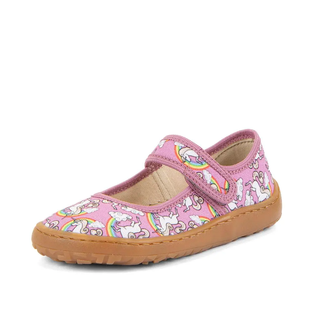 Dívčí plátěné barefoot baleríny CANVAS BALETTY WHITE/PINK FRODDO G1700437-3 -