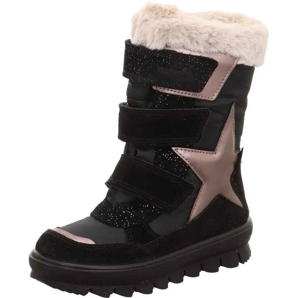 Dívčí zimní boty FLAVIA Black/Beige GTX Superfit 1-000226-0000 -