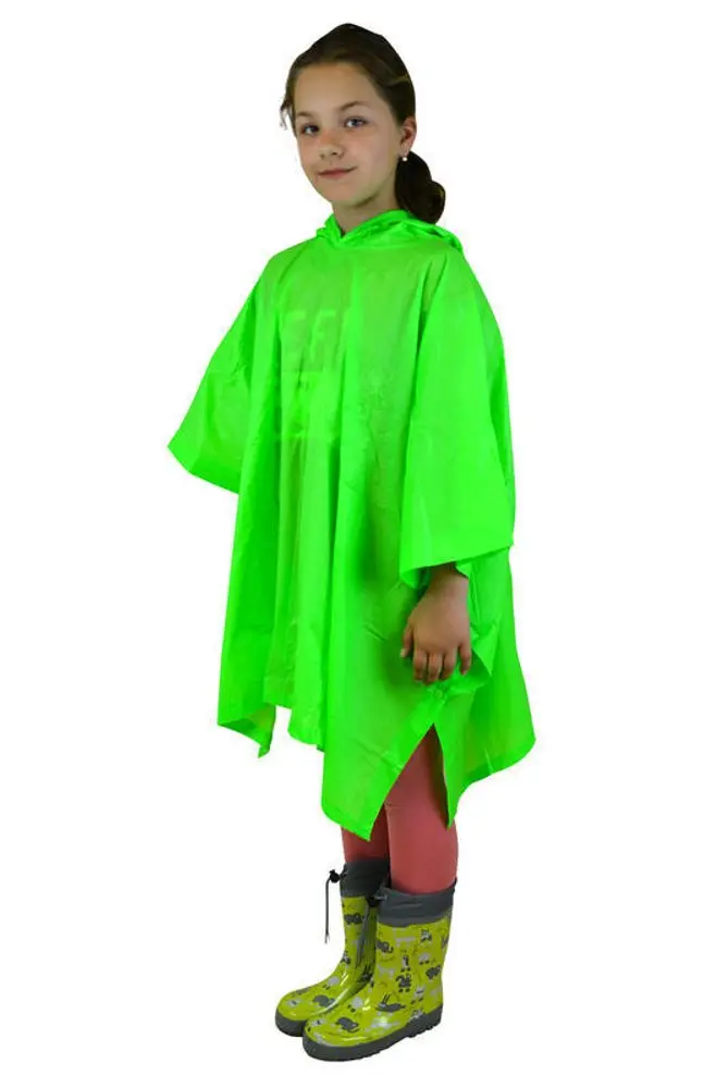 poncho PVC neonová, Pidilidi, PL0066-19, zelená -