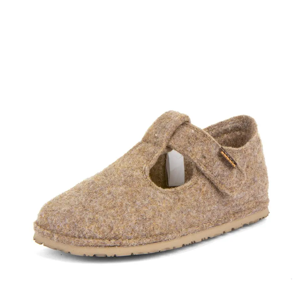 Dětské barefoot bačkory FLEXY WOOLY Beige Froddo G1700378-4 - béžová