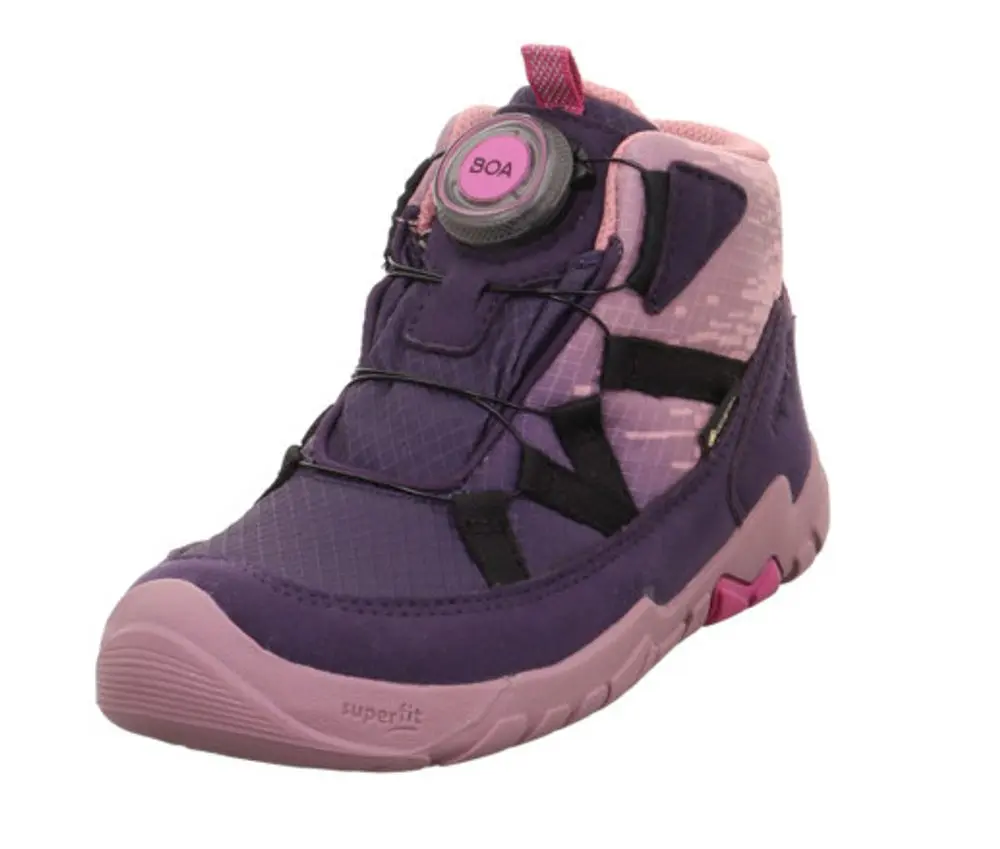Dívčí celoroční barefit boty TRACE Purple/ Pink GTX Superfit 1-006040-8500 -