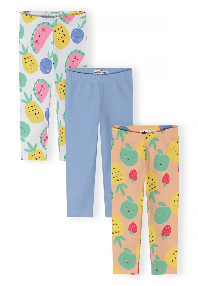 Legíny dívčí capri 3pack Minoti 30LEGGING102 -