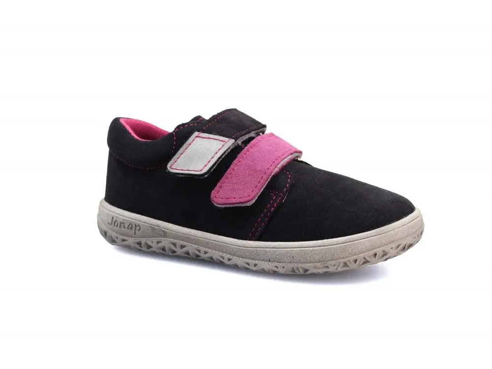 dívčí celoroční barefoot obuv J-B1/S/V šedá/růžová, jonap, šedá -