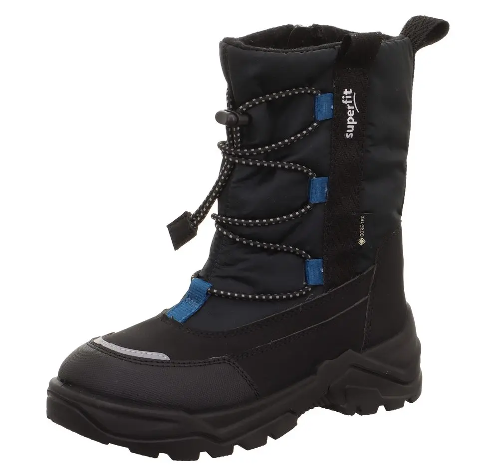 Chlapecké zimní boty barefit SNOW MAX Black/Blue Gore-Tex, Superfit , 1-002025-0000, černá -