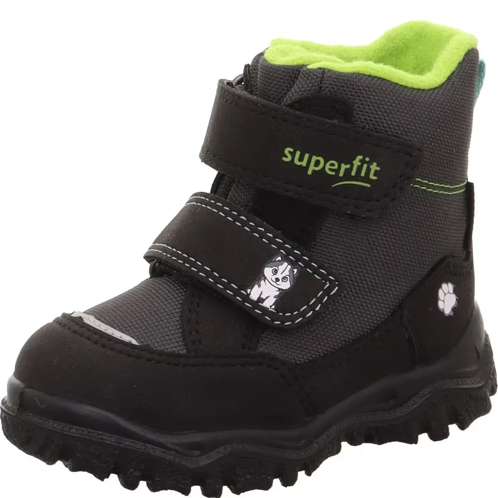 Dětské zimní boty HUSKY1 Black/Light Green Superfit 1-006047-0020 -