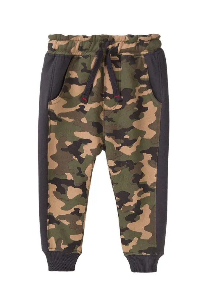 Tepláky chlapecké maskáčové, Minoti, King 4, khaki