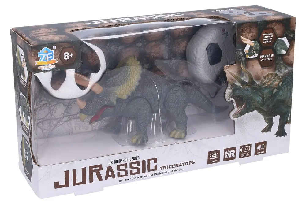 Dino Triceratops RC na dálkové ovládání 24 cm, Wiky RC, W013306