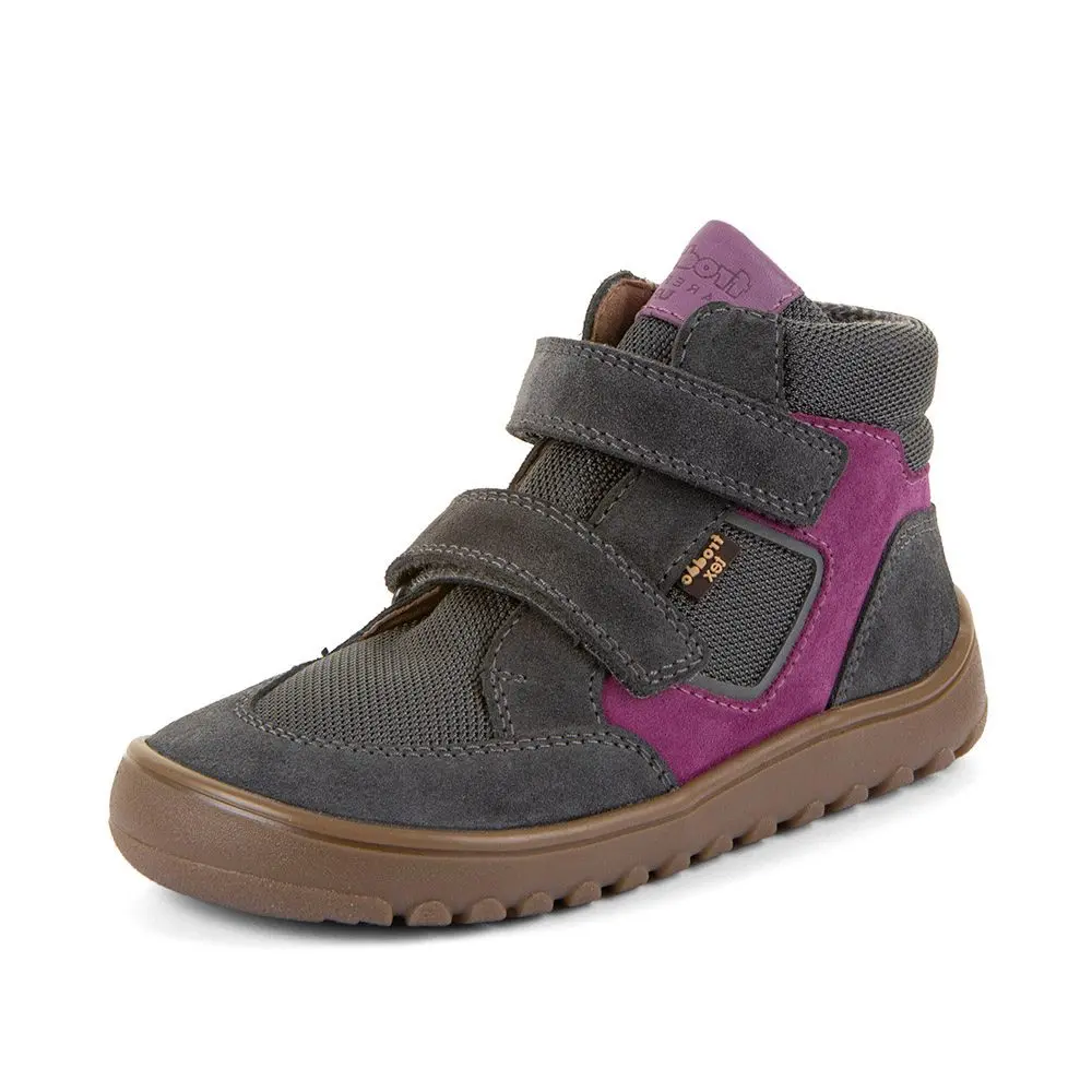 Dívčí celoroční kotníkové barefoot boty UP HILL TEX DARK GRAY Froddo G3110281-14 - 35