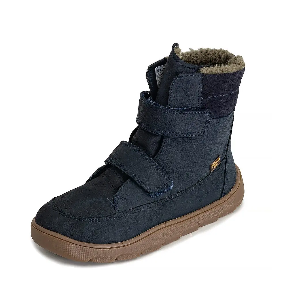 Chlapecké zimní barefoot boty ZERU TEX WINTER Dark Blue, Froddo, G3160240, tmavě modrá -