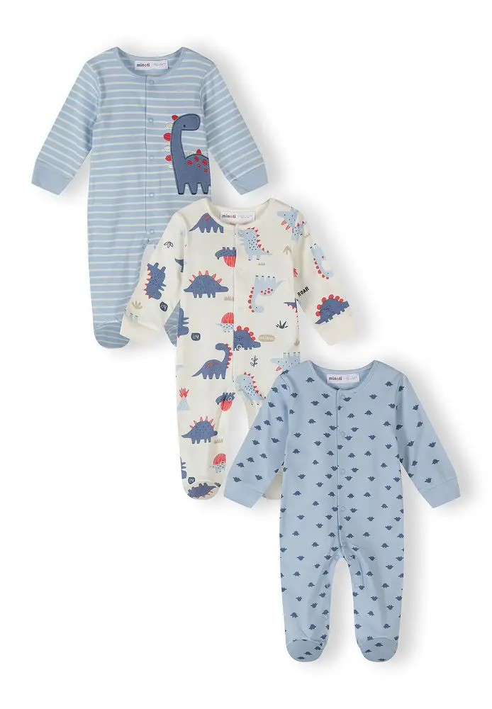 Kojenecký overal 3pack Minoti 28BABYPACK25 modrá -