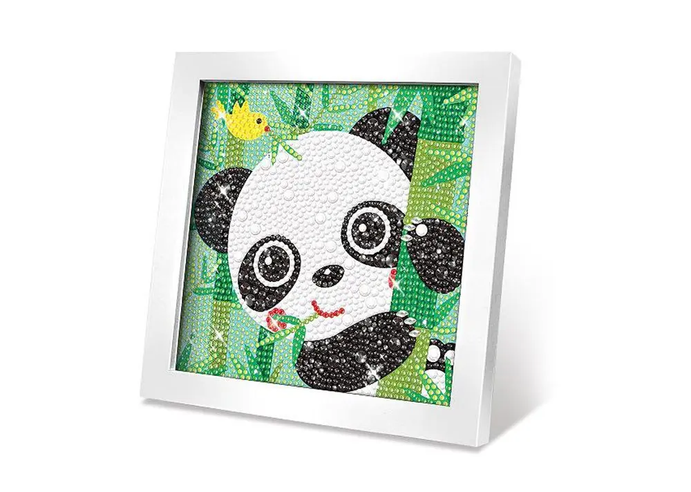 Kreativní set obraz s kamínky panda 17cm, Wiky kreativita, W050831