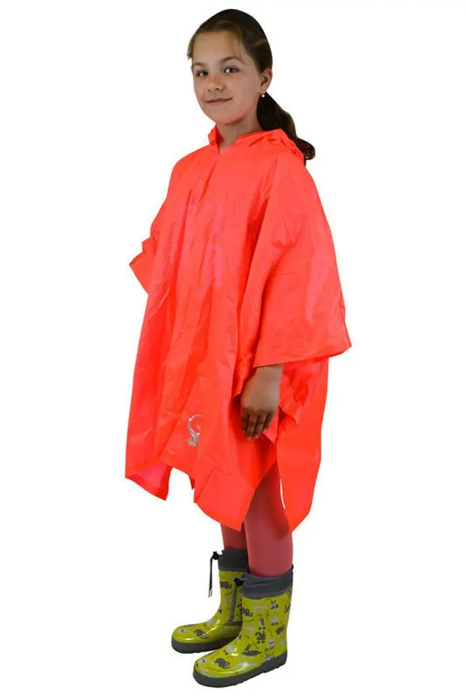 poncho PVC neonová, Pidilidi, PL0066-17, oranžová