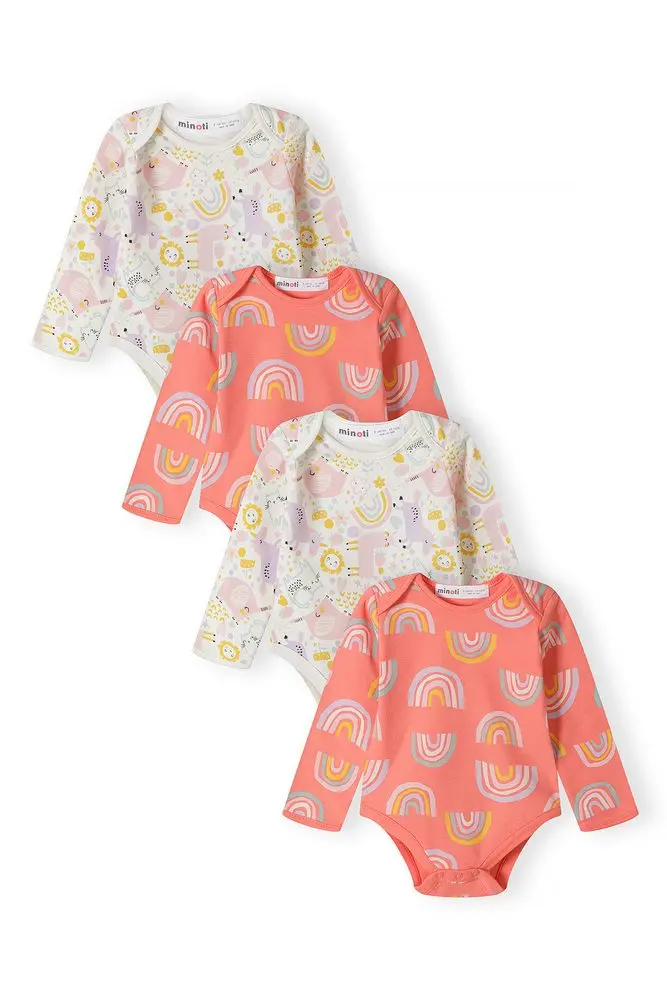 Body kojenecké 4pack, Minoti, 16mbabay 9, růžová