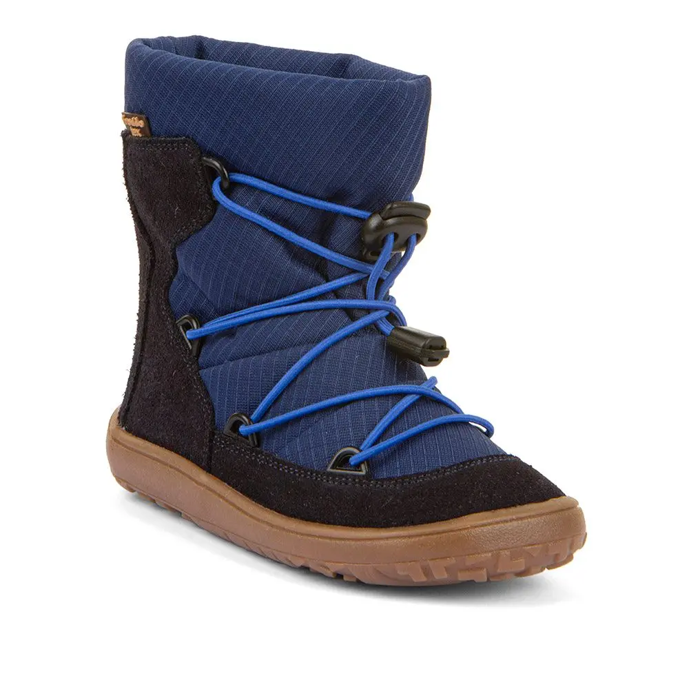 Chlapecké zimní barefoot boty TEX TRACK WOOL Dark Blue Froddo G3160251 -