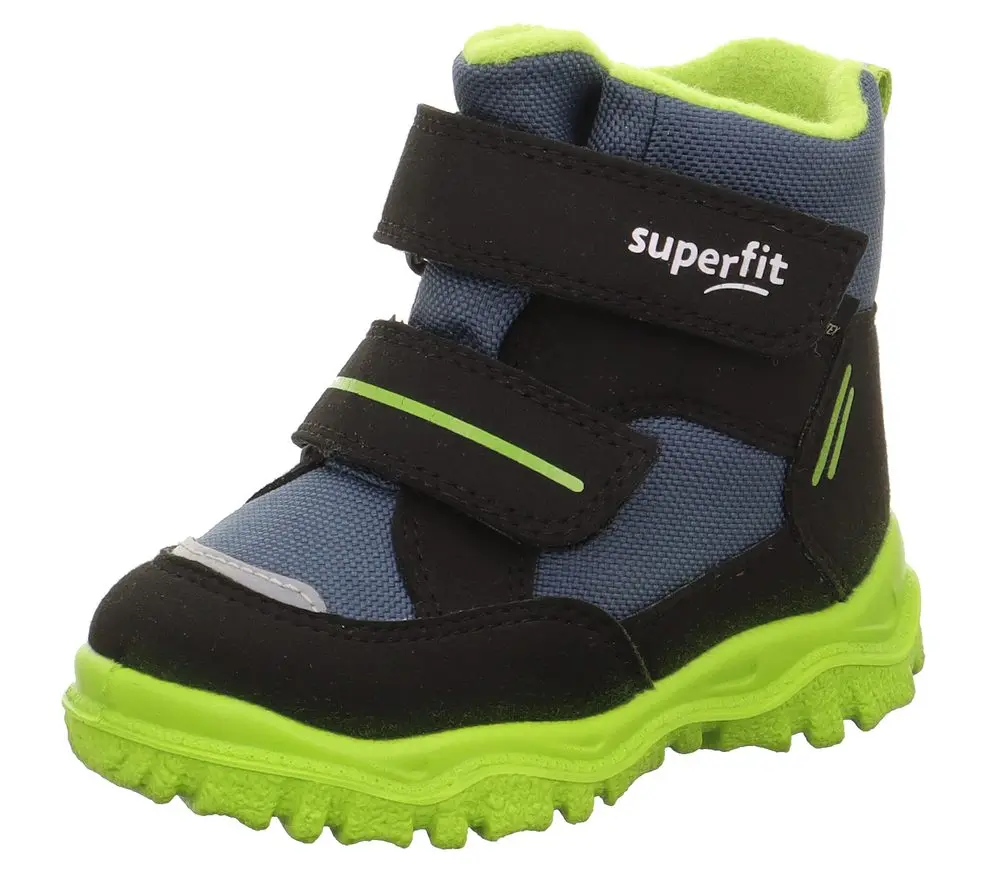 Chlapecké zimní boty HUSKY1 Black/Light Green Gore-Tex, Superfit,1-006045-0000