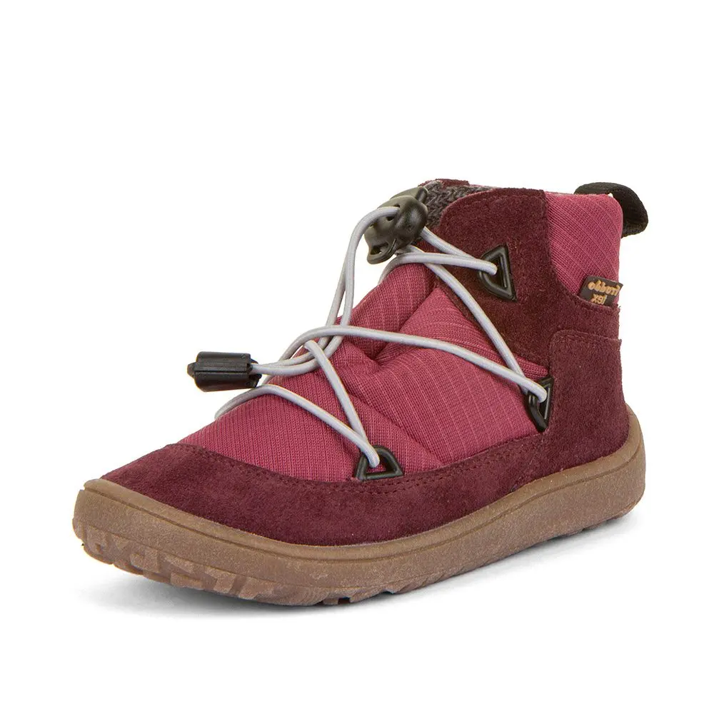 Dívčí celoroční barefoot boty TEX TRACK Bordeaux, Froddo, G3110257-7, červená -