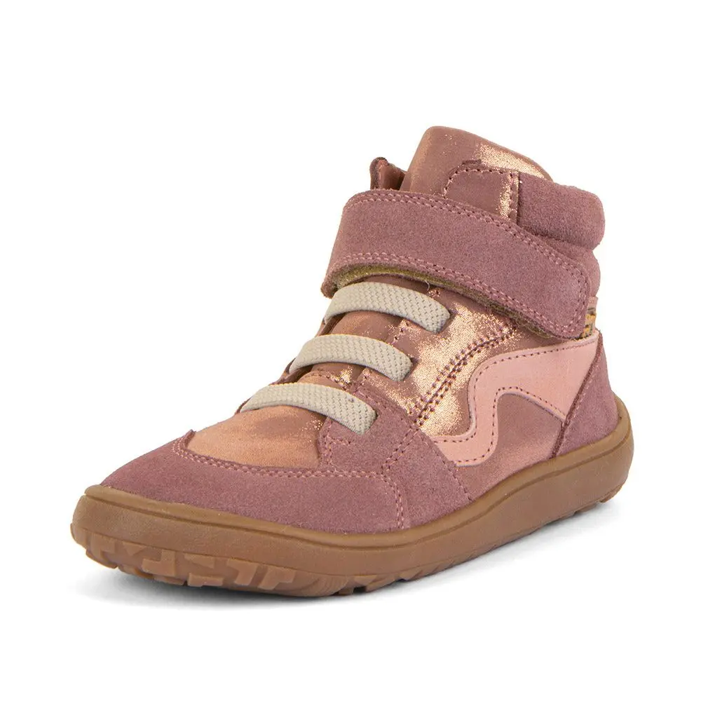 Dívčí celoroční kotníkové barefoot boty TEX GO PINK/GOLD Froddo G3110265-6 -